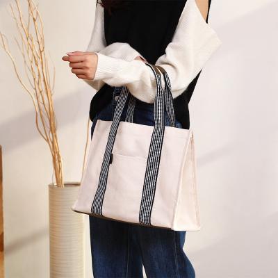 China Korean Vintage Retro Canvas Tote Handbag Fashion Students Canvas Shopping Bag Handbags Ladies Bags Women for sale