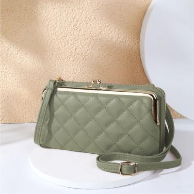 China Fashion Fashion Leather Wallet Ladies Shoulder Messenger Bag Cross - Body Cell Phone Bag For Women Cell Phone Purse for sale