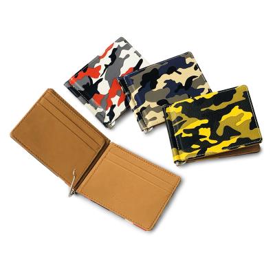 China Camouflage Purse Slim Small Slim Men's Money Clip Wallet Men Card Holder Bifold Wallet for sale