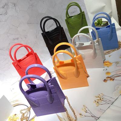 China Waterproof Solid Color Jelly Purses And Handbags 2022 Fashionable Small Bag For Women Mini Bags for sale