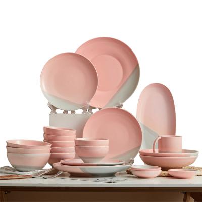 China Modern High Quality Porcelain Dinnerware Ceramic Tableware For Home Use Hot Selling Dishes for sale