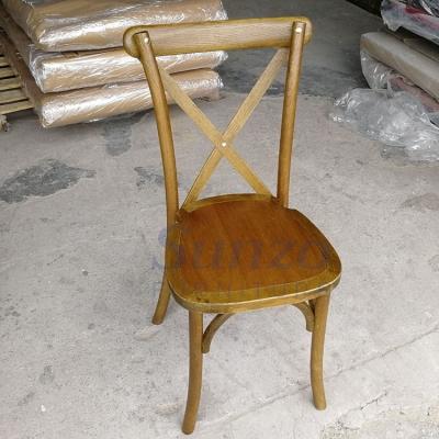 China Wholesale Quality X Solid Wood Cross Back Dining Chair Tuscan Cross Back Chair for sale