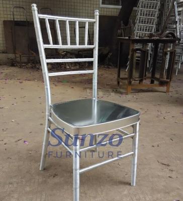 China Hotel chair white metal chiavari wedding chair aluminum chair for sale