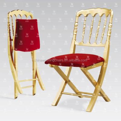 China Traditional Outdoor Folding Use Gold Napoleon Chairs for sale