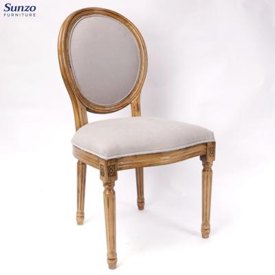 China Vintage Dining Chair Wedding Furniture Chair Louis Chair French Style Wood Old Shabby Chair for sale