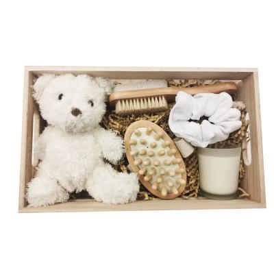 China BODY High Quality Promotional Customized Wooden Bath Sets Spa Shower Gift Set 2021 for sale