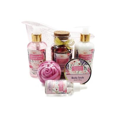 China Natural Cherry Blossom Bath Set Gift Box Honey Body Spa Body Wash Skin Care Gift Ice Cream Body Spa Bulk Relaxation Sets for sale