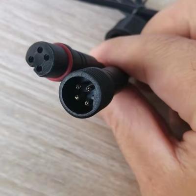 China Factory M12 GX12 M12 Electronic Electrical Cable 4 Pin Connector M12 gx12 Male Waterproof Cable for sale