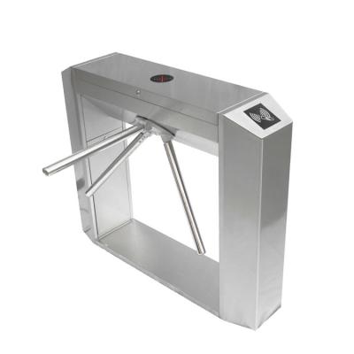 China Cheap Semi-automatic Stainless Steel Access Control 304 RFID Card Reader Security Tripod Turnstile Gate for sale