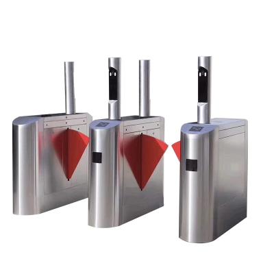 China Cheap Biometric ID Face Recognition Pedestrian Flap Turnstile Barrier Gate For Apartment for sale