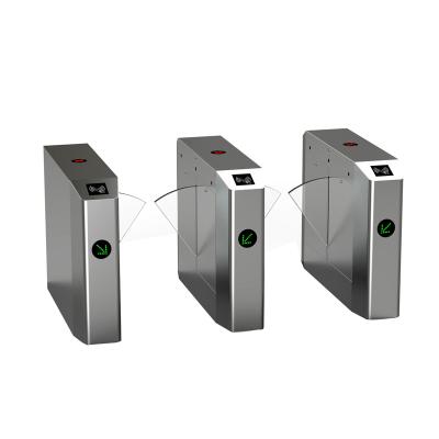 China ID best seller pedestrian flap barrier turnstile gate with rfid reader for sale