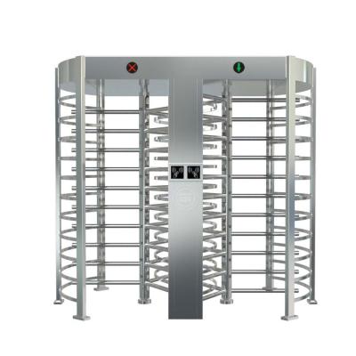 China 304 Stainless Steel Security Entry Fingerprint Full-Height Bulkhead Gate Turnstile for sale