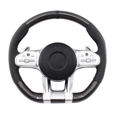 China Luxury Good Quality Carbon Fiber Cowhide Material Steering Wheel Car Refitting For Mercedes-Benz A 000 460 5809 9E38 Refit for sale