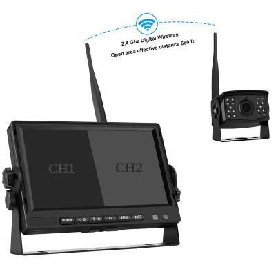 China Waterproof 7 Inch Wireless LCD Monitor With Reverse Car Security Camera Kit For Truck Van Bus for sale