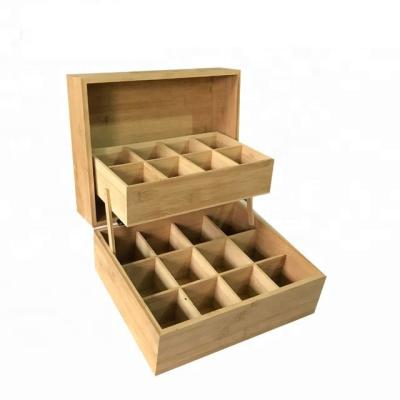 China Handmade Luxury Bamboo Watch Boxes For 20 Slots 20 Slots Bamboo Watch Packaging Box for sale