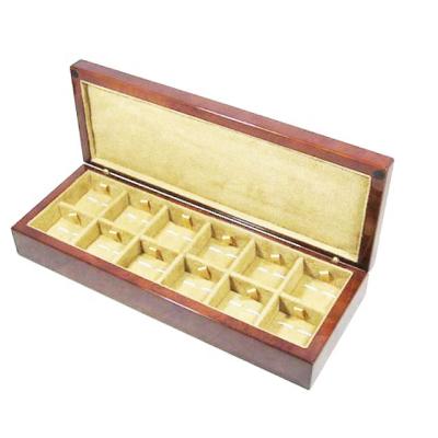 China Handmade hot sale wooden knot finihs wooden personalized cufflink box for sale