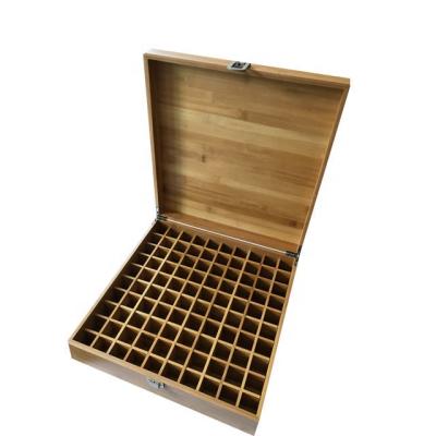 China Handmade new design essential oil luxury bamboo box for 100 bottles for sale