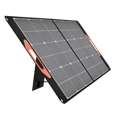 China Highest Efficiency 100W Solar Power System Solar Panel 18V/5.5A Foldable Flexible Solar Panels For Power Plants Camping for sale