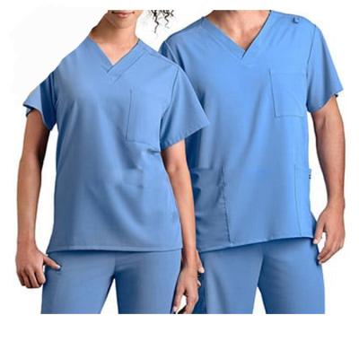 China Stylish Poplin Women's And Men's Medical Scrubs Nursing Uniform for sale