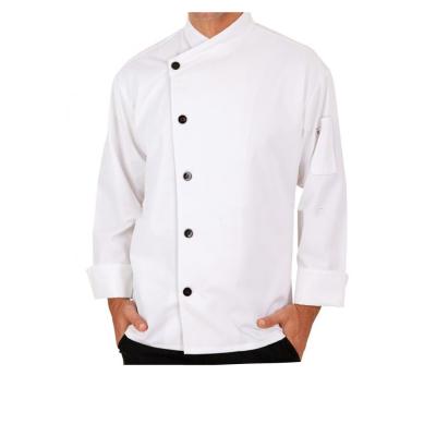 China Poplin Restaurant Use Kitchen Chef Jacket Short Sleeve Black Cotton Chef Jacket for sale