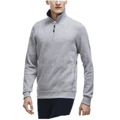 China 2021 Newest Zipper Pullover Golf Sweatshirt Men's Fleece Mock-Neck Sweater Pullover White Breathable Jacket for sale