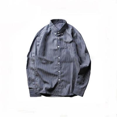 China Hot Sale Custom Made Anti-pilling Men's Shirts 100% Cotton Long Sleeve Business Formal Shirts For Men for sale