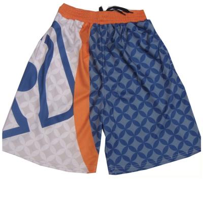 China Anti-Wrinkle Custom Durable Heavyweight Mesh Zip Pockets Sublimation Men Shorts for sale