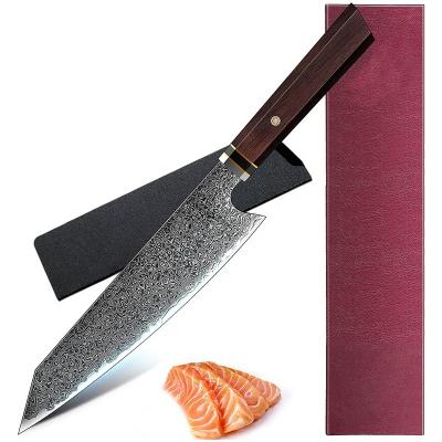 China Yangjiang Factory Stocked High Carbon Damascus Steel 8 Inch Chef's Knife Gyuto Knife w/Octagon Handle Sushi Kiritsuke for sale