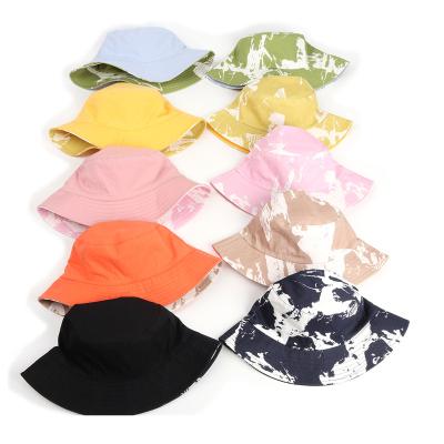 China Fashion Designer Reversible Custom Logo Allover Printed Cotton Fisherman Comfy Bucket Hat for sale