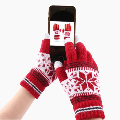 China Cheap Men Women Comfortable Touch Screen Heat To Stretch Knitted Gloves for sale