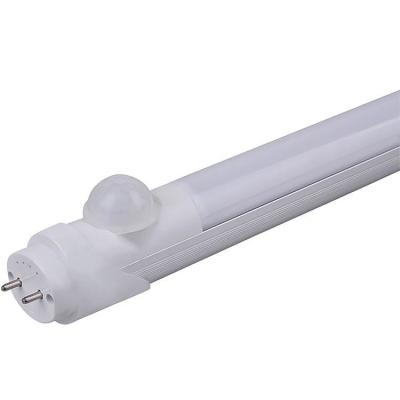 China Iron+Acrylic T8 LED Tube Light 4FT, 10W 810LM, Single-end Powered, Ballast Bypass, Shatterproof, F48T8 PIR Sensor Fluorescent Tube for sale