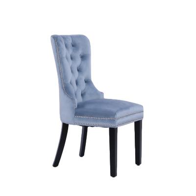 China American Style Wholesale Hotel Tufted Furniture Tufted Back Wooden Chair Velvet Upholstery Dining Chair for sale