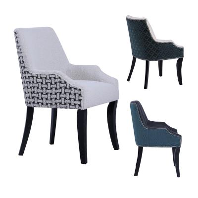 China Factory Wholesale High Quality Customized High Quality Boucle Fabric Upholstered Wooden Legs Dining Chair Home Office Office Chair for sale