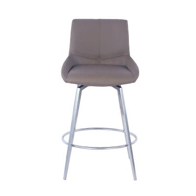 China New Product New Product Rotating Design PU Fabric Modern Metal Barstool Modern Sneak Chair With Back For Bar for sale