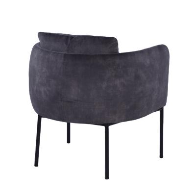 China Modern Nordic Furniture Velvet Fabric Metal Legs Living Room Accent Chair for sale