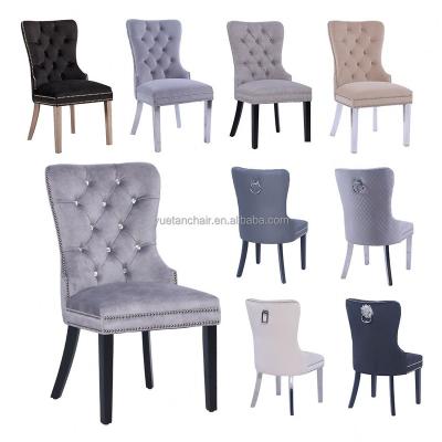 China Wholesale Ornate Hotel Furniture Ornate Wooden Back Chair Velvet Upholstery Dining Chair for sale