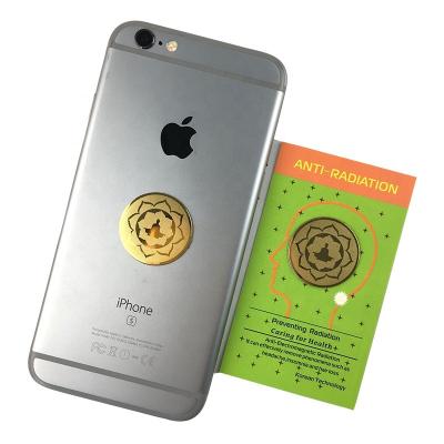 China 2017Newest cellphone 24K round gold anti-radiation sticker with negative ions for cellphone, for sale