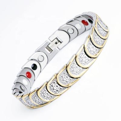 China Fashion Health Care Germanium Bangle Energy Negative Stainless Magnetic Bracelet Bio for sale