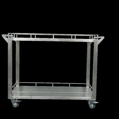 China Custom Multilayer Transoprt Stainless Steel Double Layer Trolley for sale