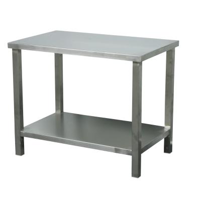 China Easily Cleaned Custom Stainless Steel Double Platform Hot Hot Treatment Workbench for sale