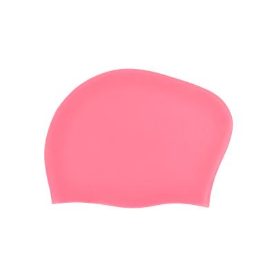 China Hot-selling Pure Color Swim Cap ZLF Silicone Swim Caps For Women Logo Waterproof Flexible Hair Swim Long Caps CP-10 for sale