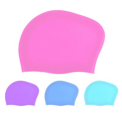 China ZLF swim cap women's pure color swimming cap for hat customized multicolor CP-10 comfortable women's hair swim long hair waterproof silicone for sale