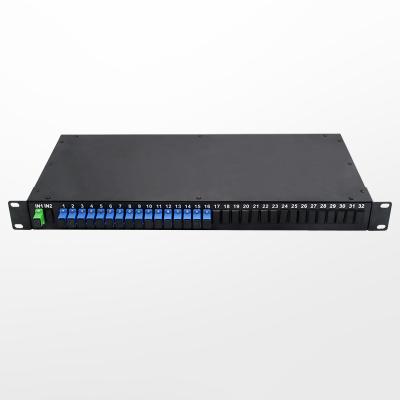 China Telecommunication 1x16 Rack Mount PLC SC/UPC 19 inch Passive Fiber Optic Splitter 1x2 1x4 1x8 1x16 1x64 1x128 for sale