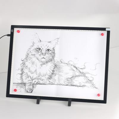 China 3 Tiers Shine 3 Row Shine 2021 Newest Protective LED Light Box Discovery Light Drawing Tools For Sketching Diamond Painting for sale