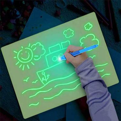 China Factory wholesale children's board educational doodle painting toys in A4 A5 dark glow sketch discovery kids drawing protection for sale