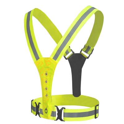 China Fluorescent LED FLASH ZUJA Three Modes Led Running Light Sport Safety Vests for sale