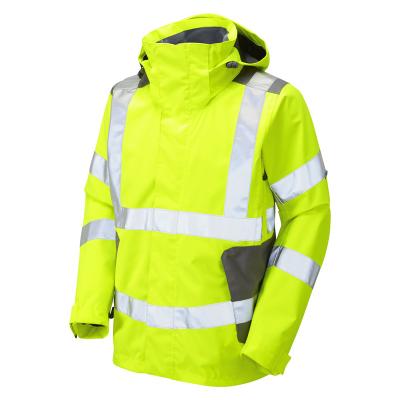 China Water Proof ZUJA ISO 20471 Class 3 Breathable Mesh Striped Wasp Hood Detachable Safety Reflective Jacket for sale