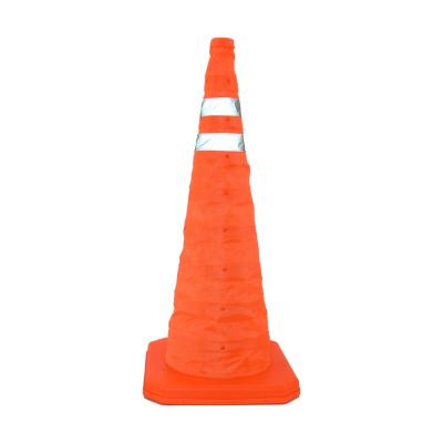 China Factory Expressway ZUJA Retractable Pop Up Reflective Safety Collapsible Traffic Cone for sale