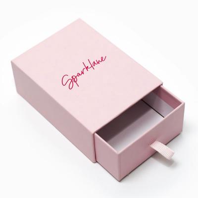 China Disposable Custom Logo Jewelry Packaging Box Necklace Gift Packaging Display Box Jewelry Sliding Drawer Ring Box for sale