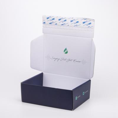 China Custom Mailing Box Double Sides Zip Lock Recyclable Full Color Printing Mailing Box Self Seal Corrugated Packaging Boxes For Mailing for sale